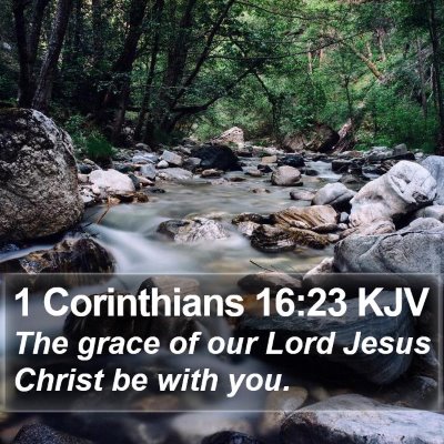1 Corinthians 16:23 KJV Bible Verse Image