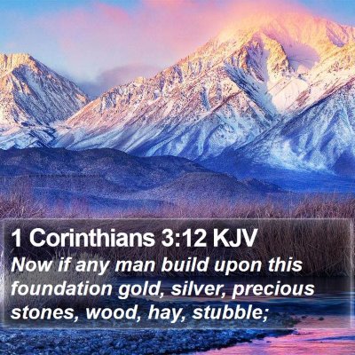 1 Corinthians 3:12 KJV Bible Verse Image