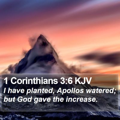 1 Corinthians 3:6 KJV Bible Verse Image