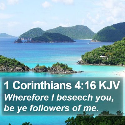 1 Corinthians 4:16 KJV Bible Verse Image