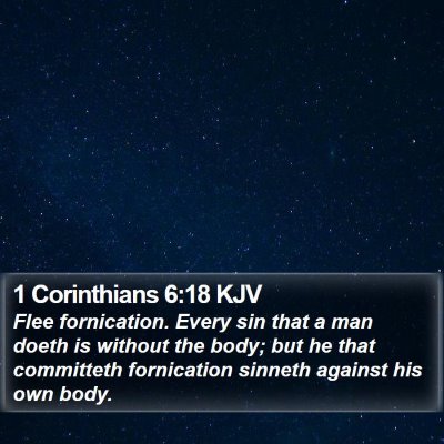 1 Corinthians 6:18 KJV Bible Verse Image