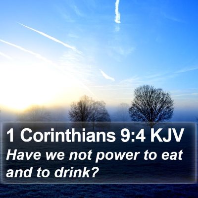 1 Corinthians 9:4 KJV Bible Verse Image
