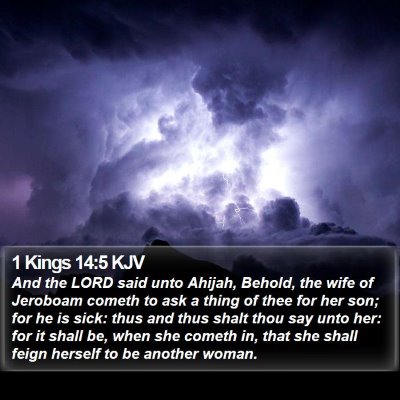 1 Kings 14:5 KJV Bible Verse Image