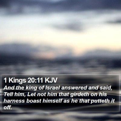 1 Kings 20:11 KJV Bible Verse Image