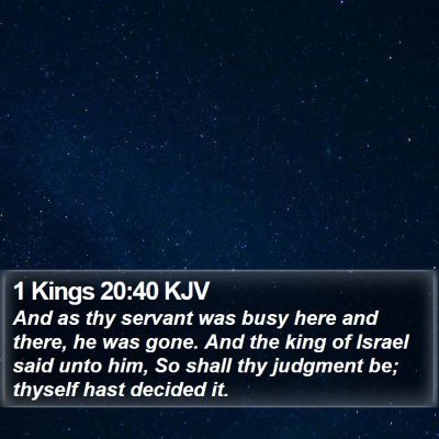 1 Kings 20:40 KJV Bible Verse Image