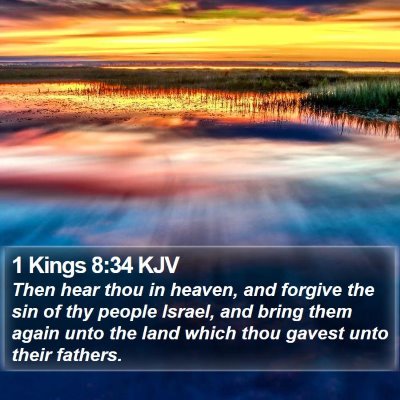 1 Kings 8:34 KJV Bible Verse Image