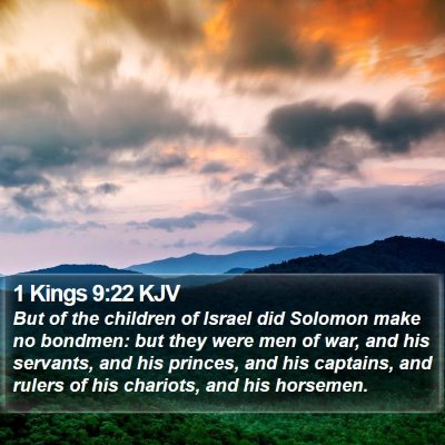 1 Kings 9:22 KJV Bible Verse Image