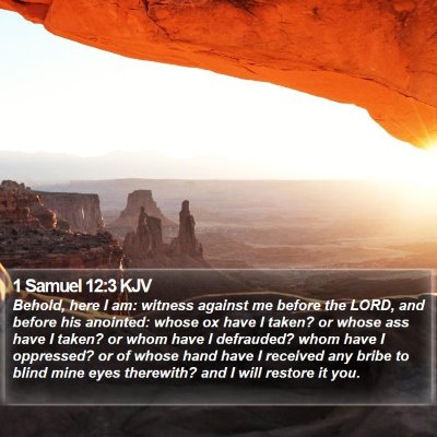 1 Samuel 12:3 KJV Bible Verse Image