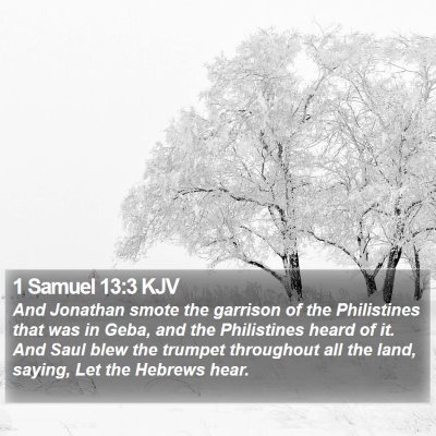 1 Samuel 13:3 KJV Bible Verse Image