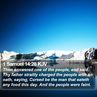 1 Samuel 14:28 KJV Bible Verse Image