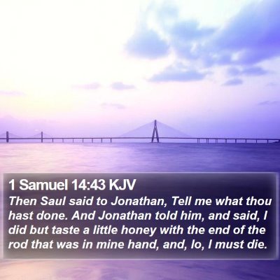1 Samuel 14:43 KJV Bible Verse Image