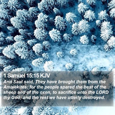 1 Samuel 15:15 KJV Bible Verse Image