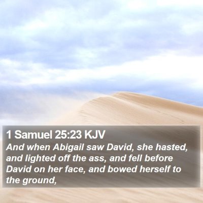 1 Samuel 25:23 KJV Bible Verse Image