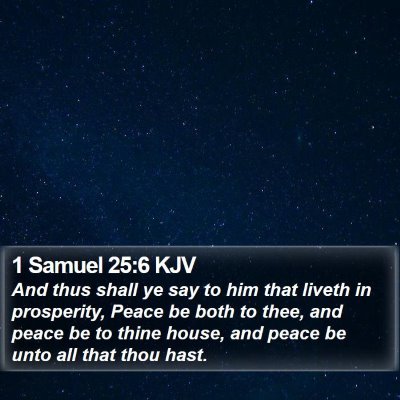 1 Samuel 25:6 KJV Bible Verse Image