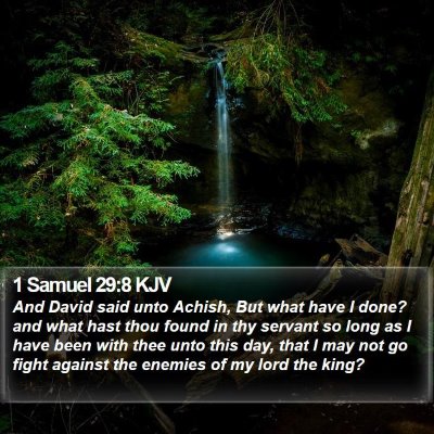 1 Samuel 29:8 KJV Bible Verse Image