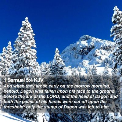 1 Samuel 5:4 KJV Bible Verse Image