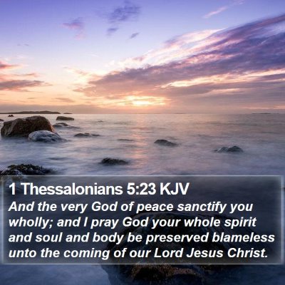 1 Thessalonians 5:23 KJV Bible Verse Image