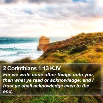 2 Corinthians 1:13 KJV Bible Verse Image
