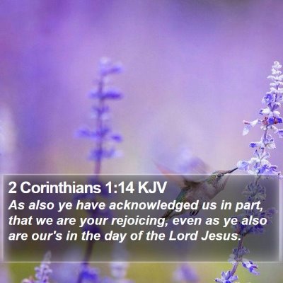 2 Corinthians 1:14 KJV Bible Verse Image