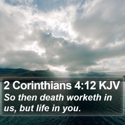 2 Corinthians 4:12 KJV Bible Verse Image