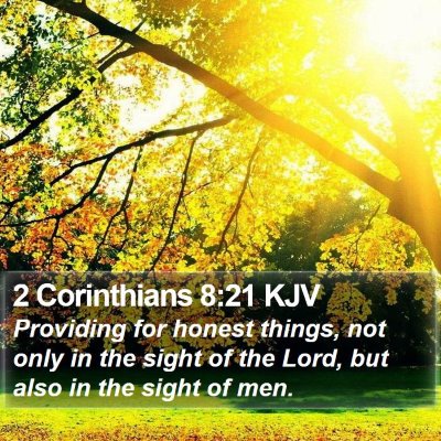 2 Corinthians 8:21 KJV Bible Verse Image