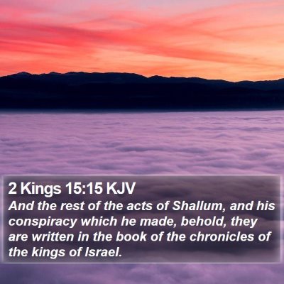 2 Kings 15:15 KJV Bible Verse Image