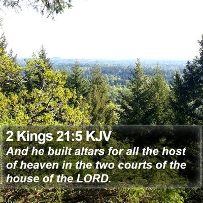 2 Kings 21:5 KJV Bible Verse Image