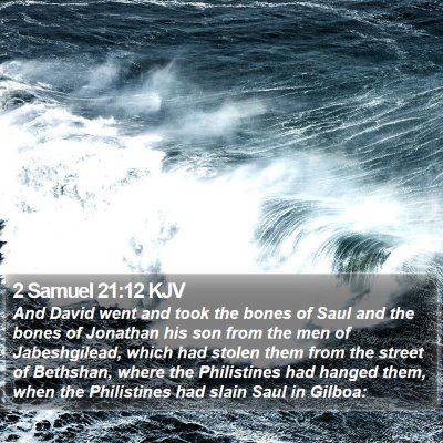 2 Samuel 21:12 KJV Bible Verse Image