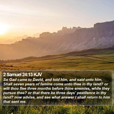 2 Samuel 24:13 KJV Bible Verse Image