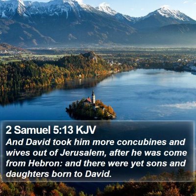 2 Samuel 5:13 KJV Bible Verse Image