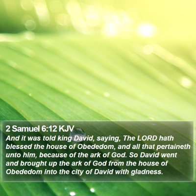 2 Samuel 6:12 KJV Bible Verse Image