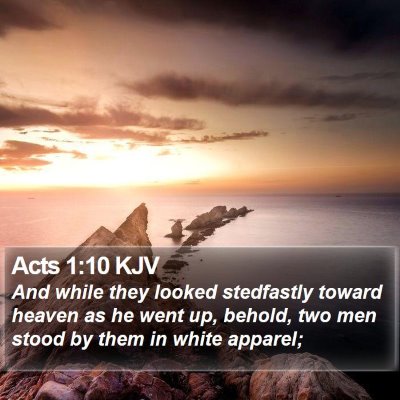 Acts 1:10 KJV Bible Verse Image
