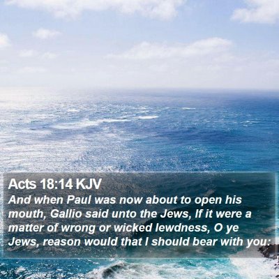 Acts 18:14 KJV Bible Verse Image