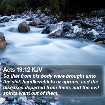 Acts 19:12 KJV Bible Verse Image