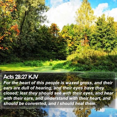 Acts 28:27 KJV Bible Verse Image