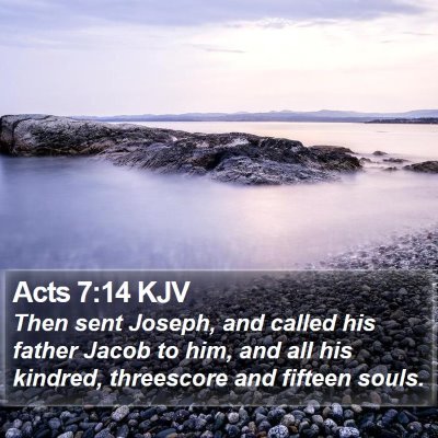 Acts 7:14 KJV Bible Verse Image