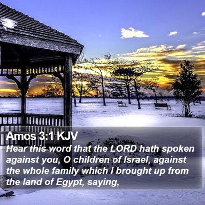 Amos 3:1 KJV Bible Verse Image
