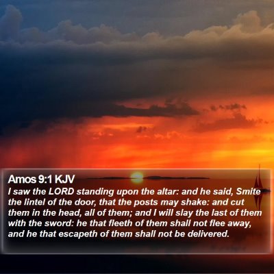 Amos 9:1 KJV Bible Verse Image