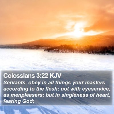 Colossians 3:22 KJV Bible Verse Image