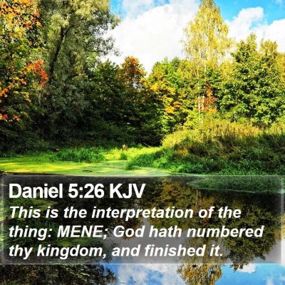 Daniel 5:26 KJV Bible Verse Image