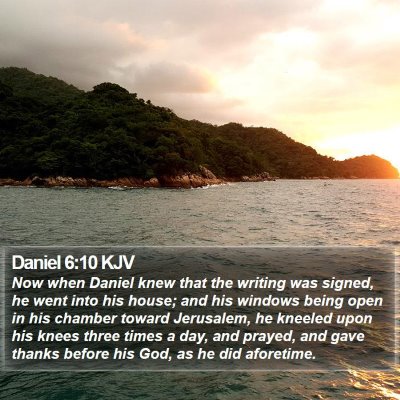 Daniel 6:10 KJV Bible Verse Image