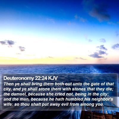Deuteronomy 22:24 KJV Bible Verse Image