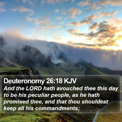 Deuteronomy 26:18 KJV Bible Verse Image