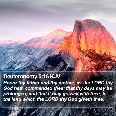 Deuteronomy 5:16 KJV Bible Verse Image