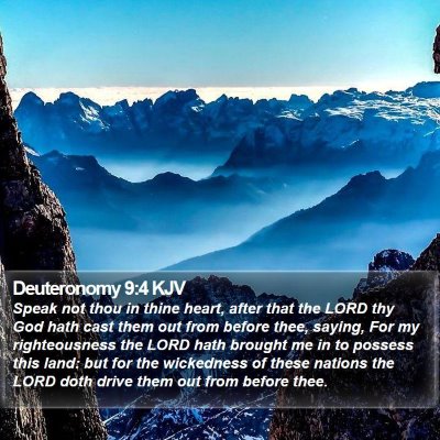Deuteronomy 9:4 KJV Bible Verse Image