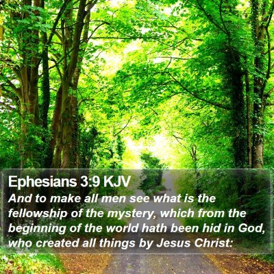 Ephesians 3:9 KJV Bible Verse Image