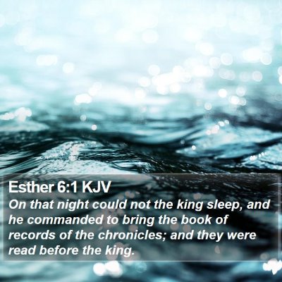 Esther 6:1 KJV Bible Verse Image