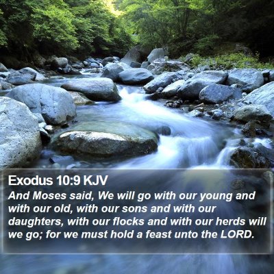 Exodus 10:9 KJV Bible Verse Image