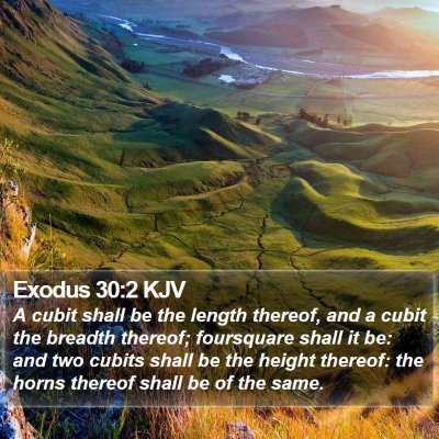 Exodus 30:2 KJV Bible Verse Image
