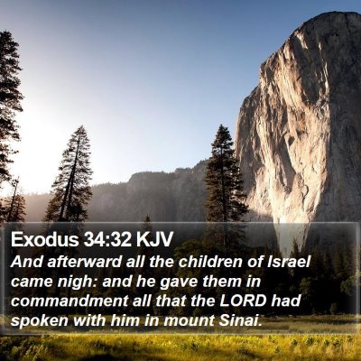 Exodus 34:32 KJV Bible Verse Image